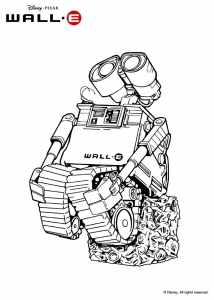 Dessin de Wall-E gratuit à télécharger et colorier