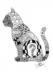 coloriage-zentangle-cat
