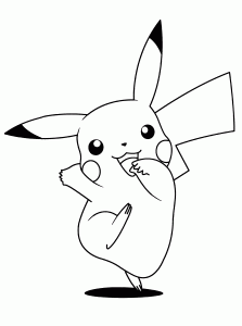 Coloriage pokemon pikachu 1
