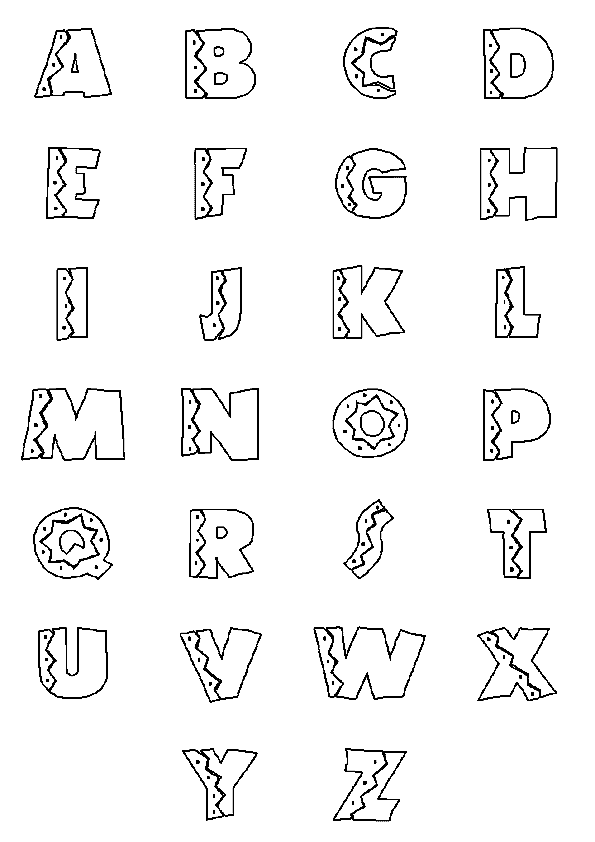 Coloriages Alphabet Et Lettres