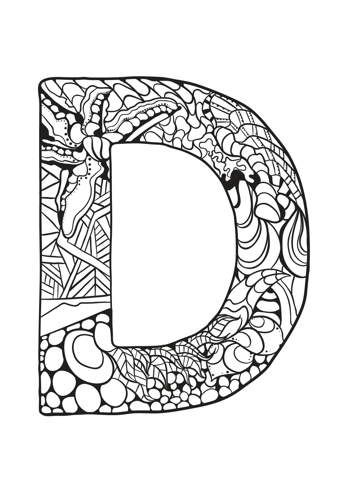 Alphabet Lettre D Coloriages Alphabet Et Lettres