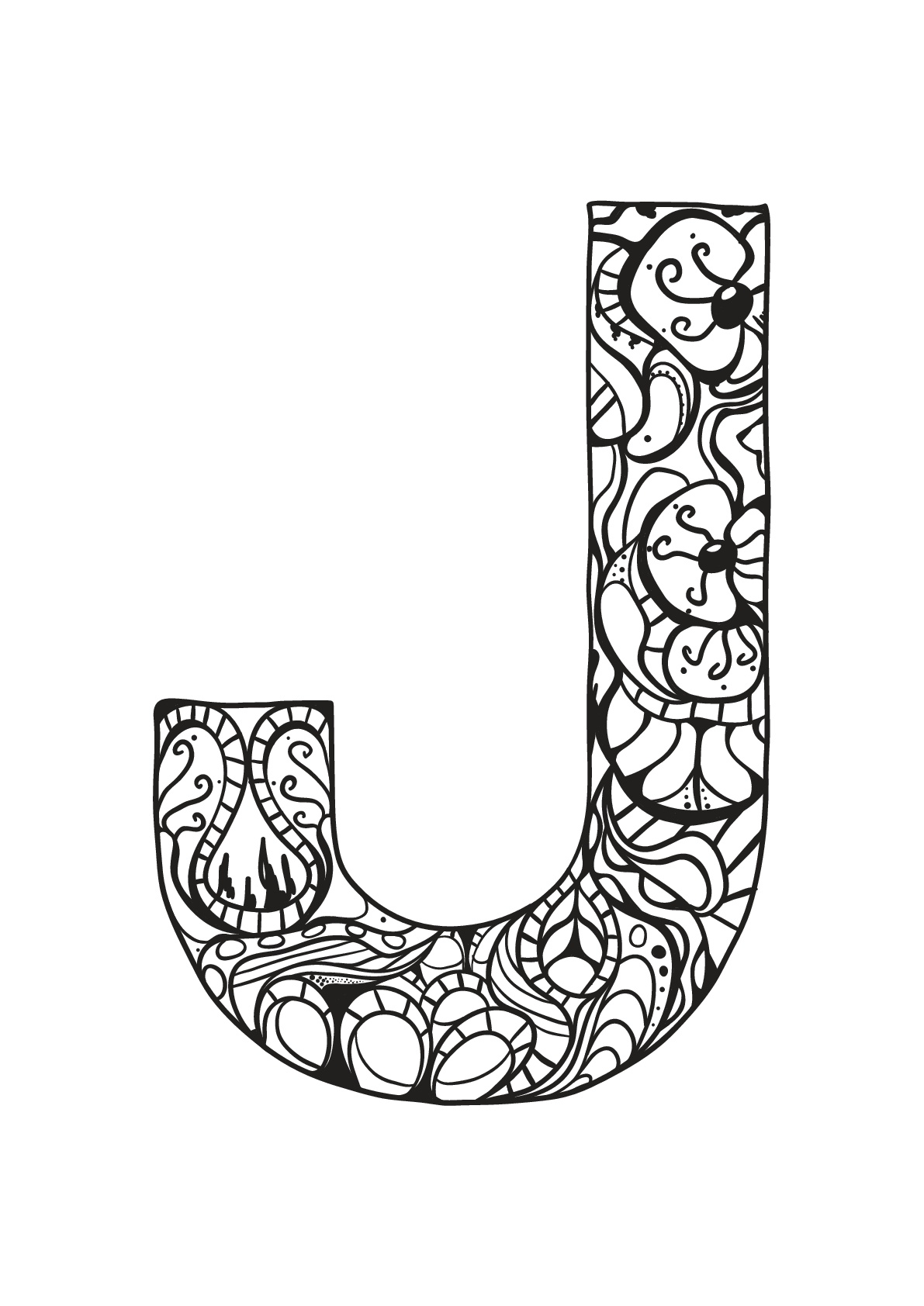 Alphabet lettre j - Coloriages alphabet et lettres
