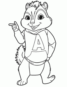 Coloriage de Alvin et les Chipmunks à colorier pour enfants