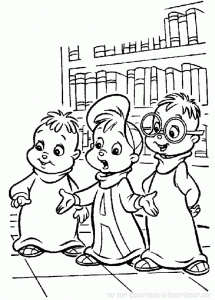 Dessin de Alvin et les Chipmunks gratuit à télécharger et colorier