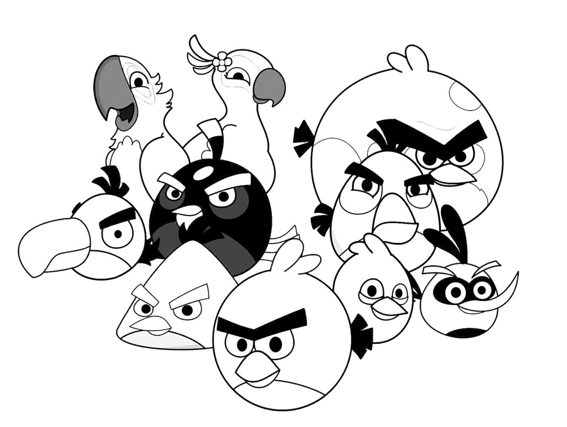 Angry birds 5 - Coloriage Angry birds - Coloriages pour enfants