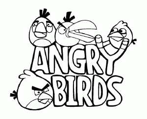 Coloriage de Angry birds à télécharger