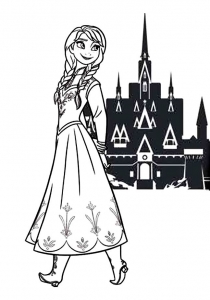Image de Anna (La reine des neiges) à télécharger et colorier