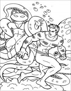 Coloriage de Aquaman à imprimer pour enfants