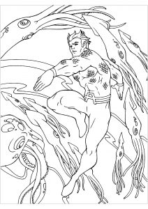 Image de Aquaman à imprimer et colorier