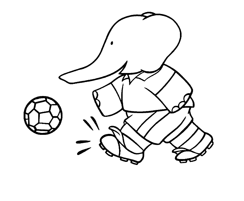 Arthur joue au foot