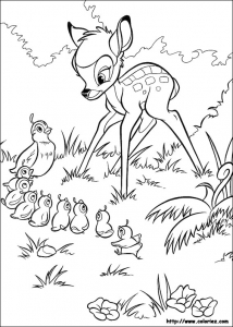 Coloriage de Bambi à telecharger gratuitement