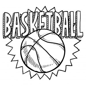 Image de basketball à télécharger et colorier