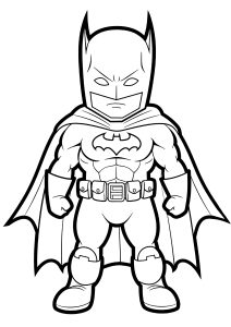Batman : coloriage facile