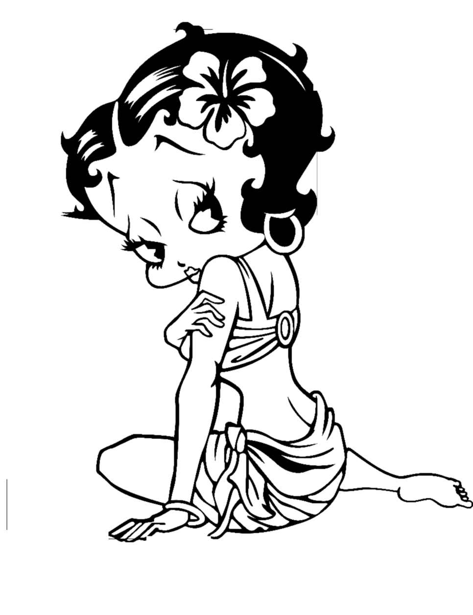 Image de Betty Boop à colorier