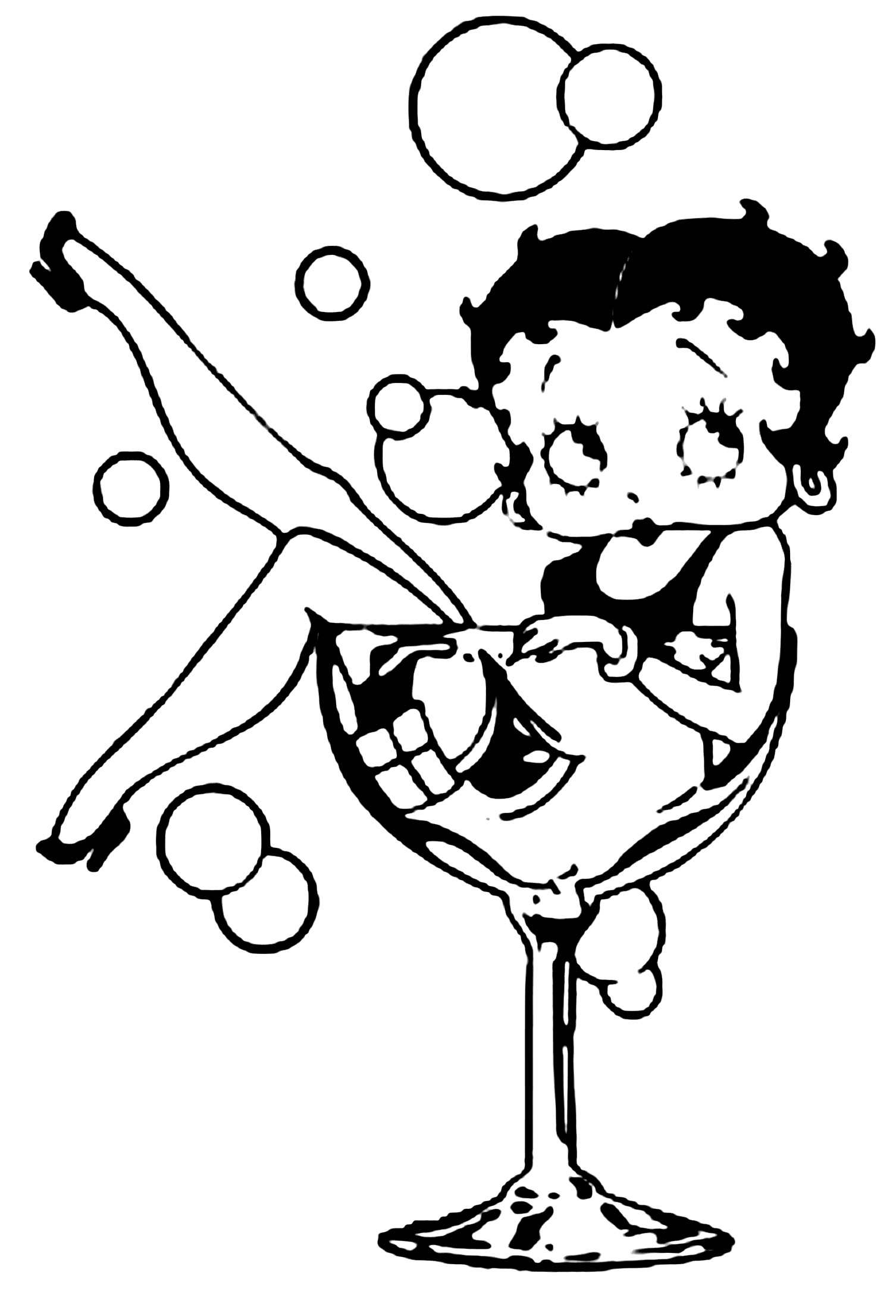 Image de Betty Boop à imprimer et à colorier