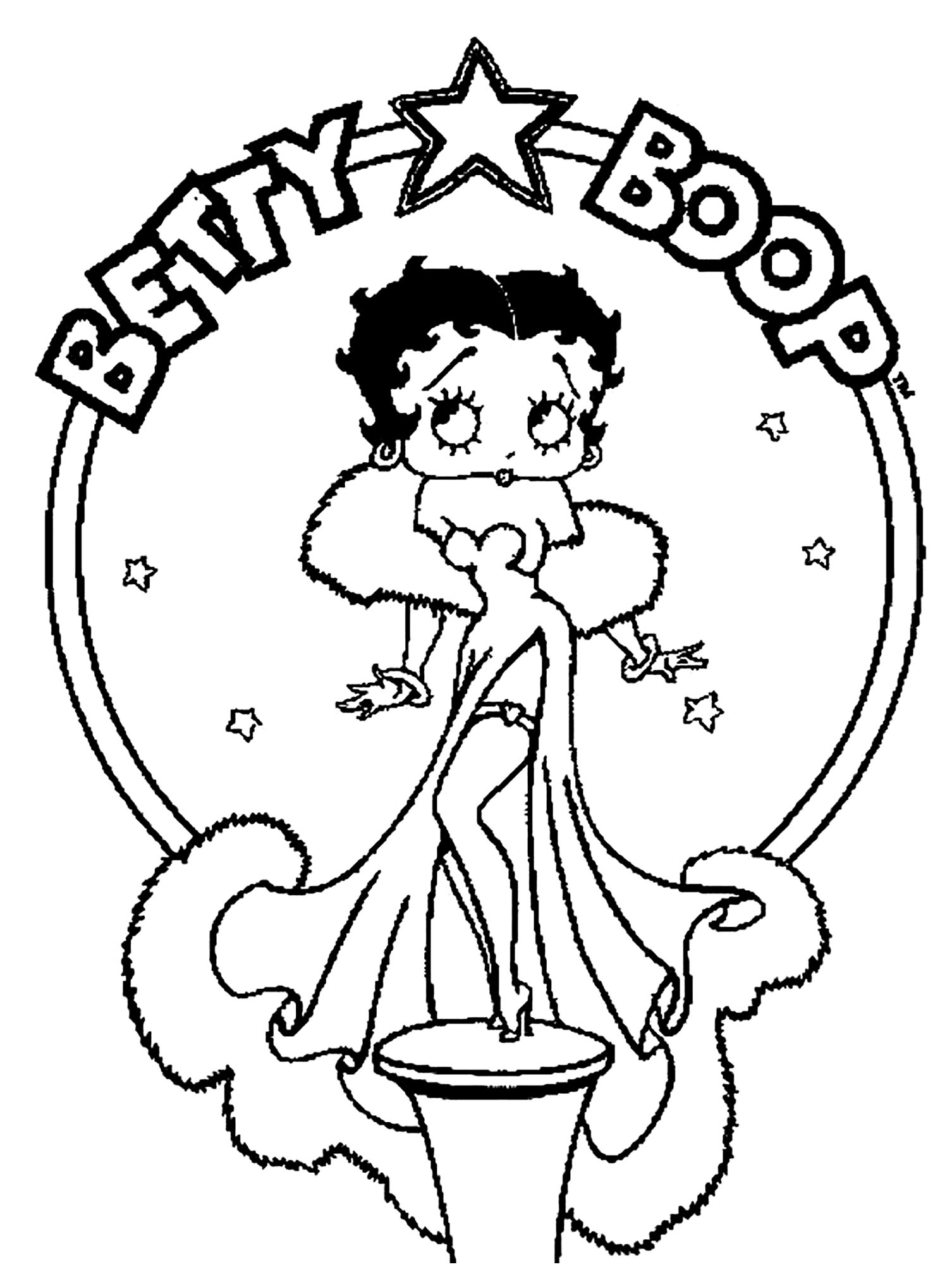 Coloriage de Betty Boop à imprimer