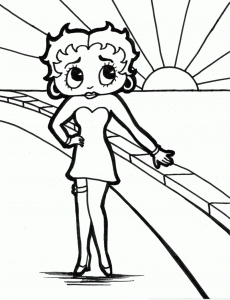 Dessin de Betty Boop gratuit à télécharger et colorier