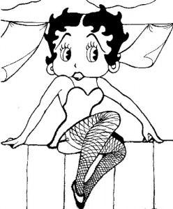 Coloriage de Betty Boop à imprimer gratuitement
