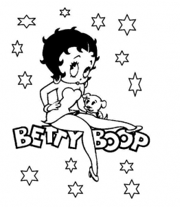 Coloriage de Betty Boop à imprimer pour enfants