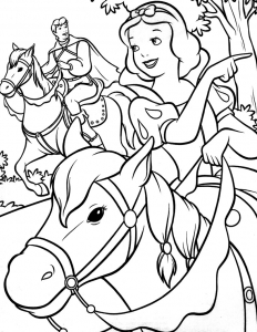 Coloriage blanche neige 2