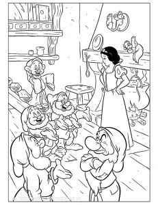 Coloriage blanche neige 8
