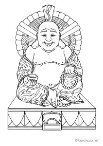 Coloriage simple de Bouddha