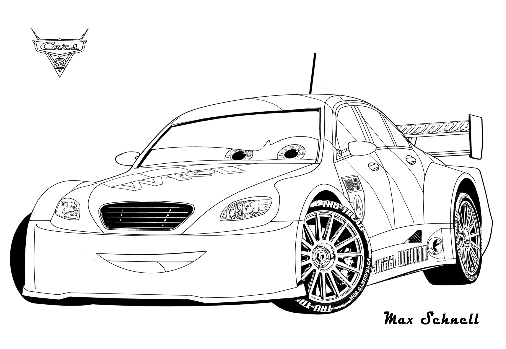 Flash Mc Queen   colorier Coloriage Cars