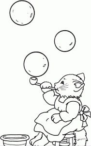 Chat qui fait des bulles
