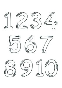 Simple dessin de nombres de 0 à 10