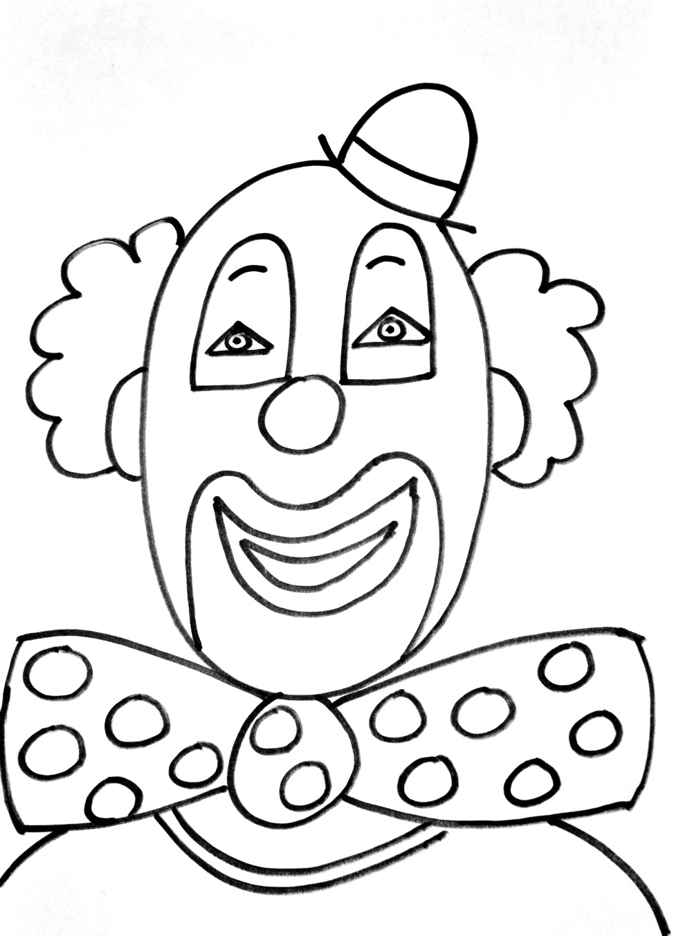 Un joli Clown tout simple à colorier