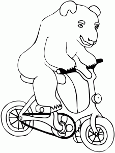 Ours à vélo