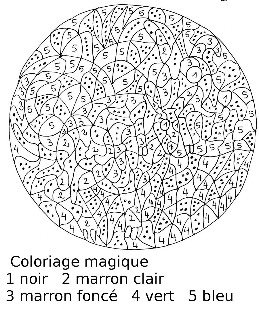 Coloriage magique  Coloriages pour enfants