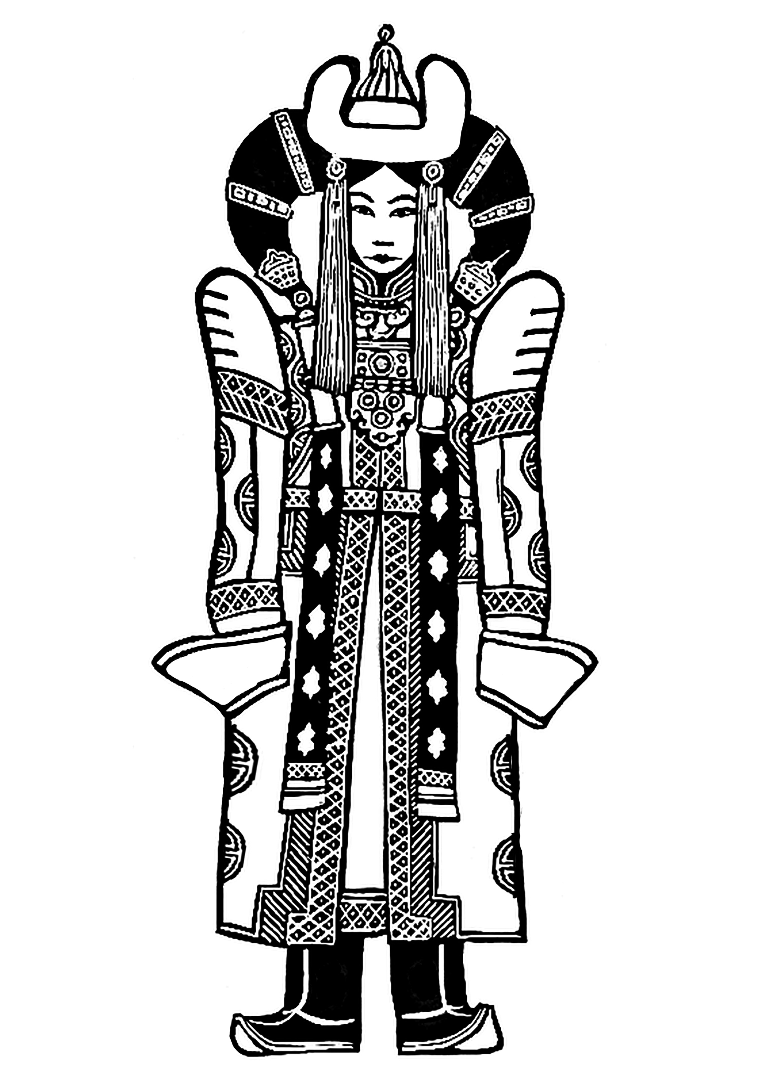 chinoise gratuit a imprimer Tenue impériale