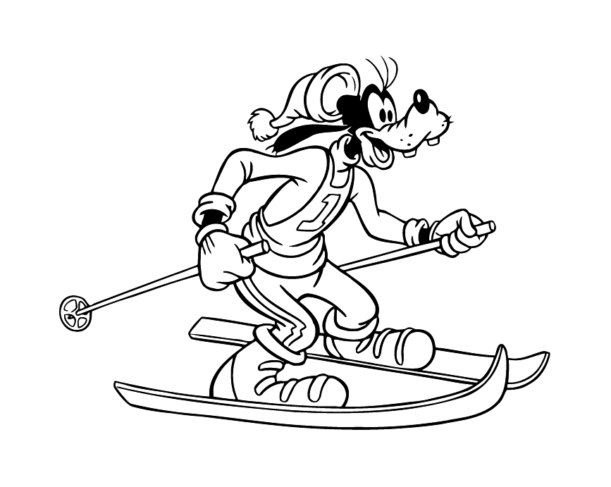 Ah le ski, il aime ça Dingo !