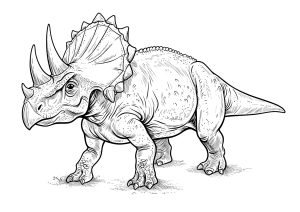 Tricératops à colorier