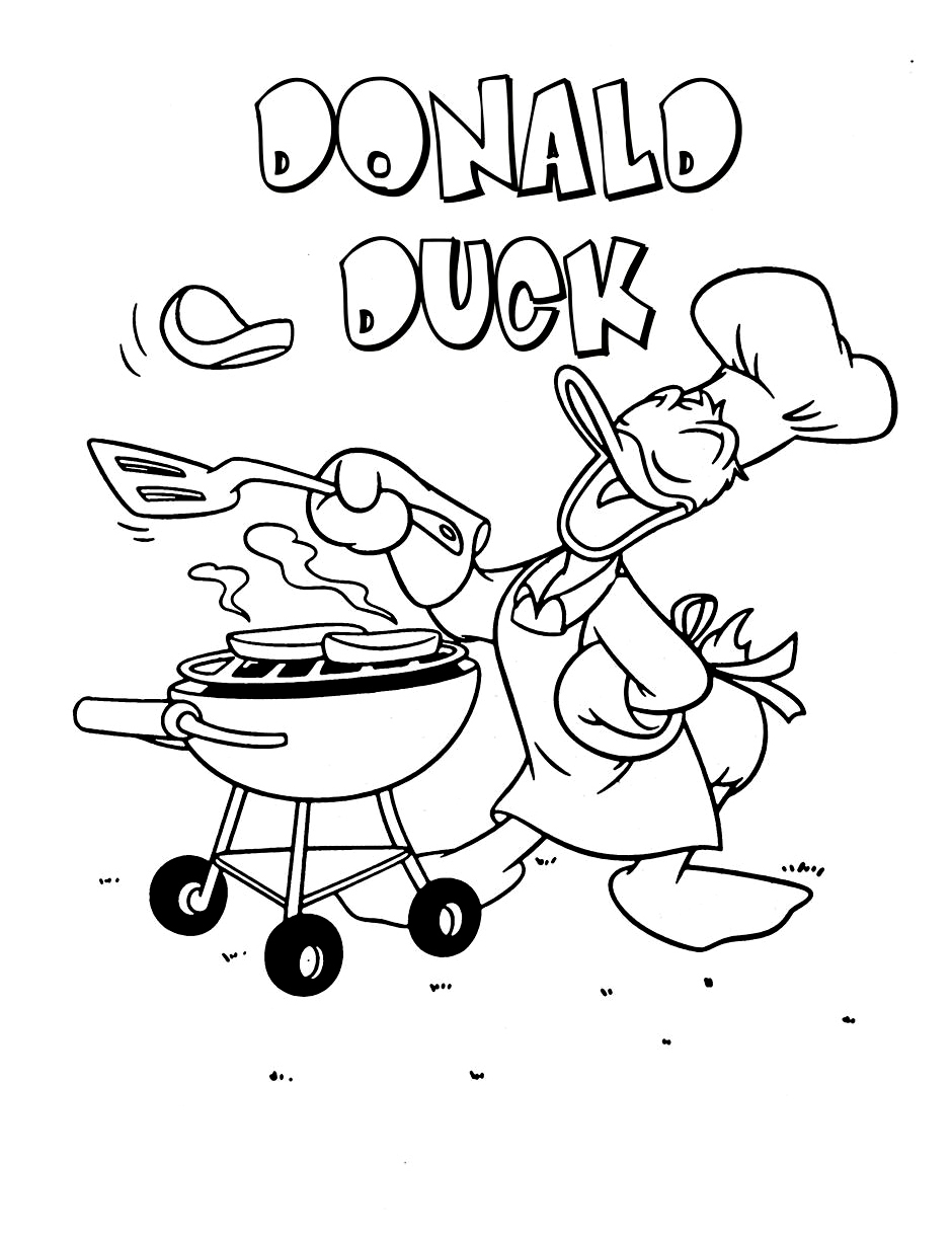 Barbecue pour Donald, un des personnages les plus anciens de Disney