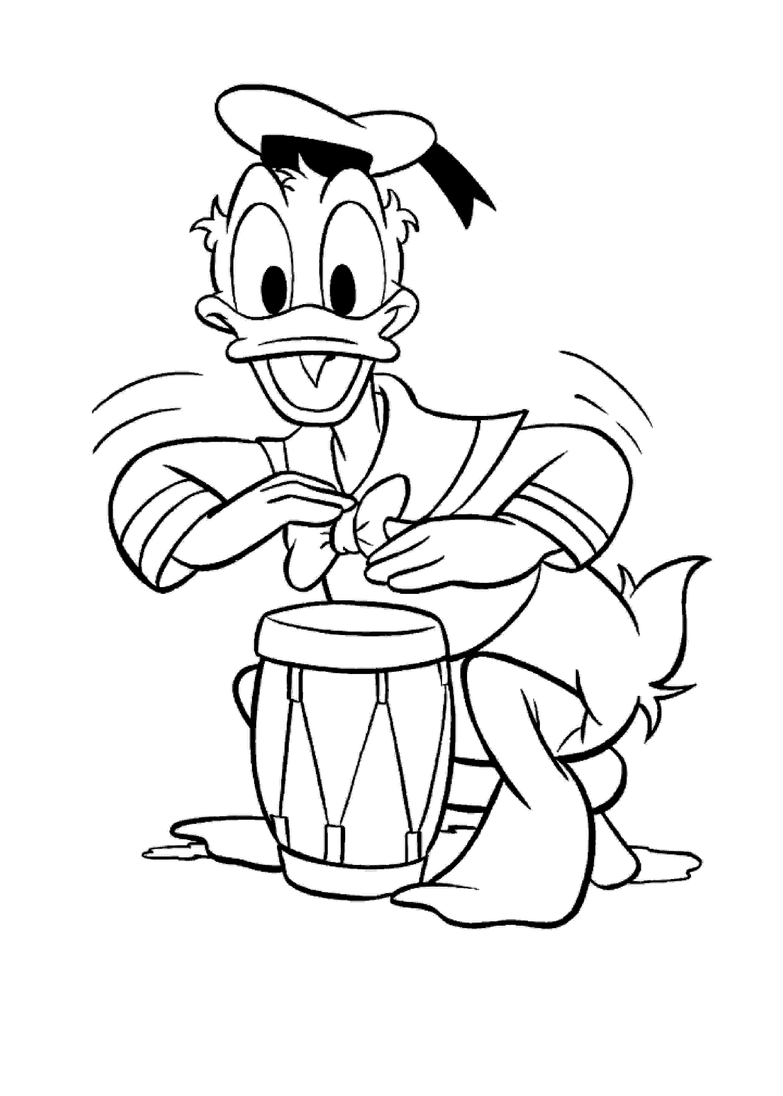 Donald (Disney) joue du tambour