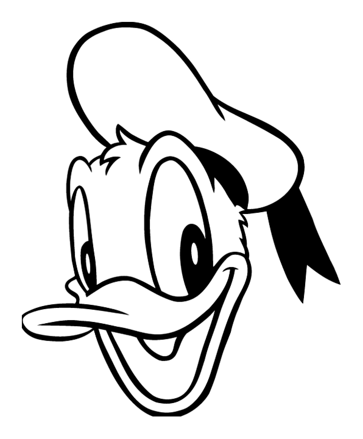 Visage de Donald à colorier - Coloriage Donald pour enfants