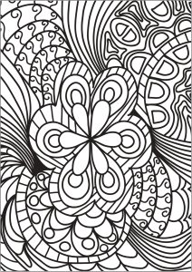Doodle avec une fleur centrale
