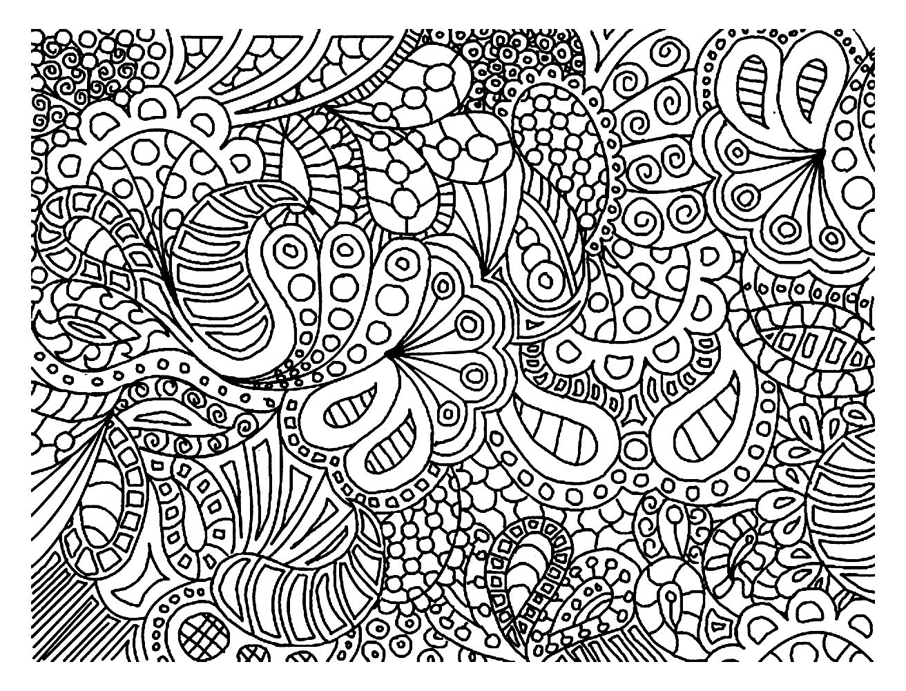 Gribouillage doodle  art 5 Coloriage Doodle  Art 