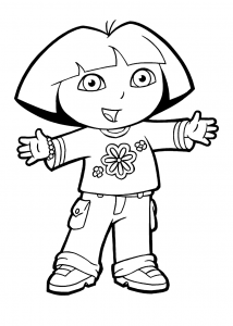 Coloriage de Dora l'exploratrice à imprimer pour enfants