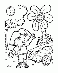 Coloriage de Dora l'exploratrice pour enfants