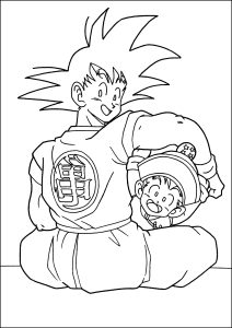 Goku et son fils Gohan