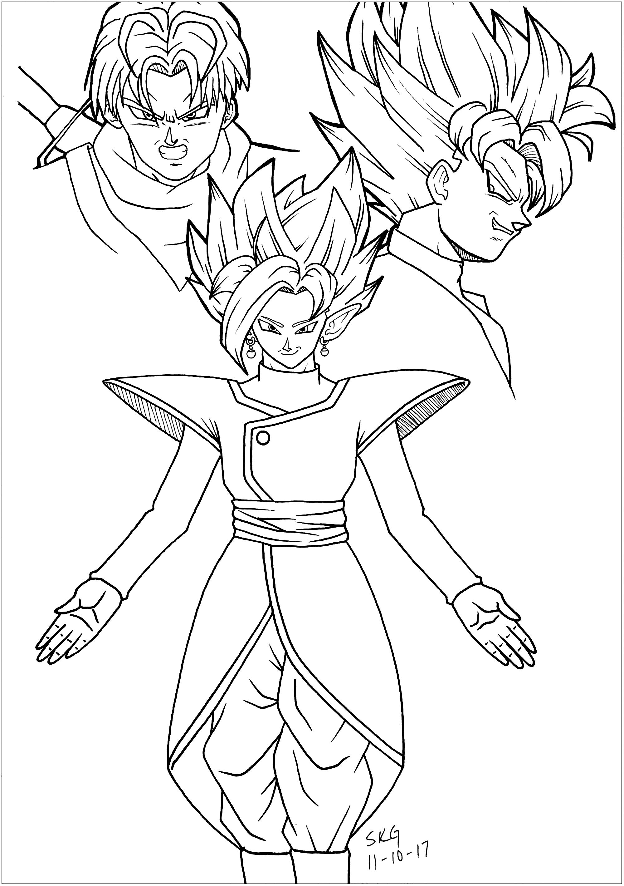 Dessin De Goku Pour Enfant