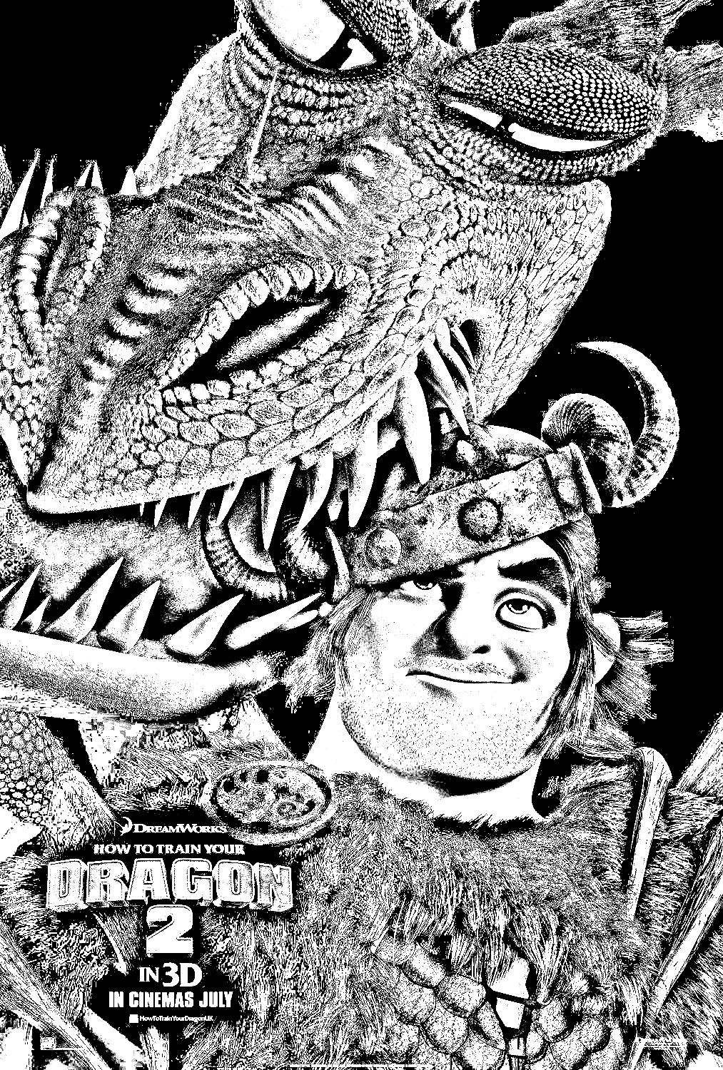 Affiche du film Dragon 2 avec un des personnages et son ami ailé
