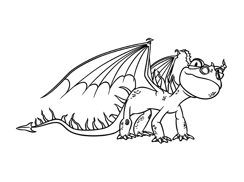 Image d'un dragon à imprimer et colorier