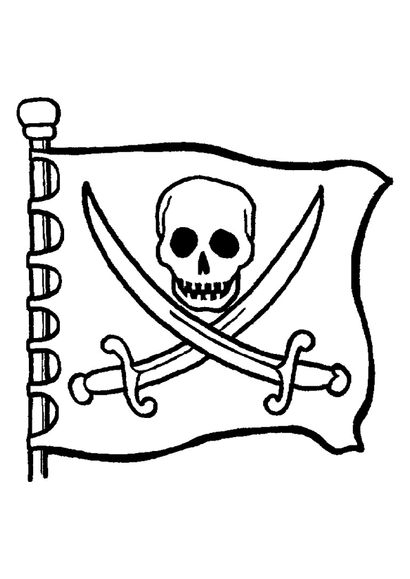 Drapeau Pirate Tete De Mort Coloriage De Drapeaux Coloriages Pour Enfants