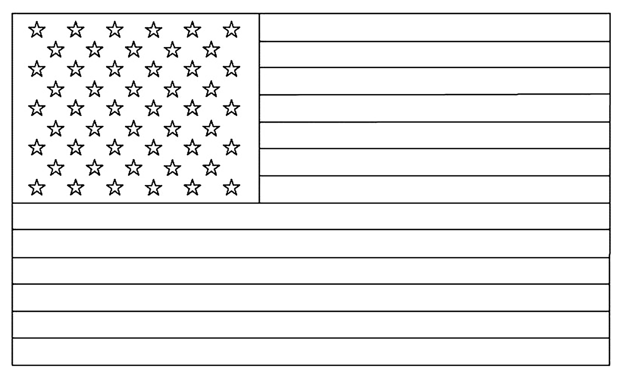 Coloriage du drapeau des Etats-Unis