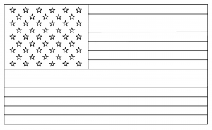 Coloriage drapeau usa amerique