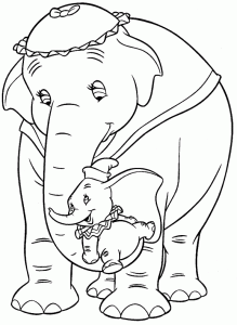 Dessin de Dumbo gratuit à télécharger et colorier
